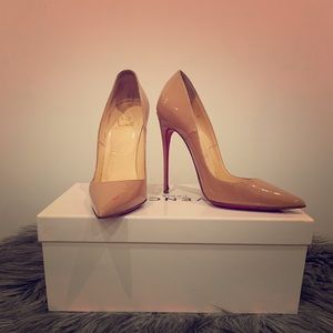 Christian Louboutin . Tan “So Kate” . Size 37 1/2